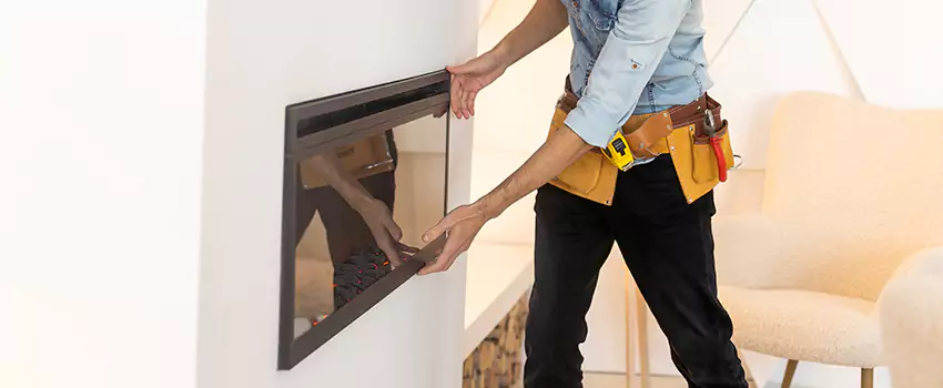 Metal Fireplace Installation in Chino Hills, California